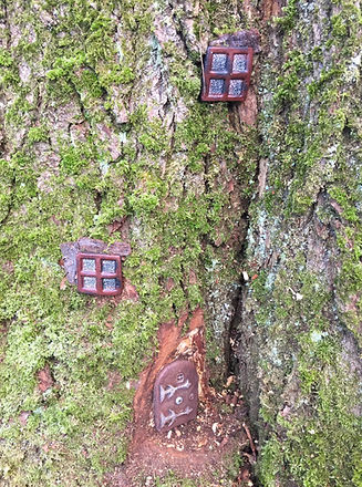 Fairy windows and door on tree