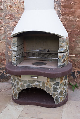 Outdoor stone BBQ